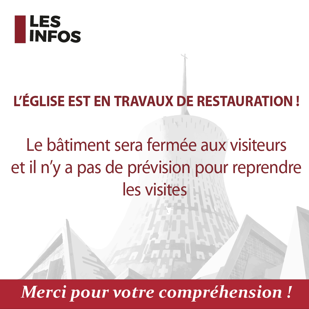 Annonce Eglise fermée TRAVAUX Annonce Eglise fermée TRAVAUX